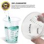 Disposable Epoxy Resin Mixing Cups Clear Plastic 10-Ounce 50-Pack For Measuring Paint Epoxy Resin Art Supplies - Graduated Measurements in ML and OZ - Multipurpose Mixing Cups for Cooking and Baking
