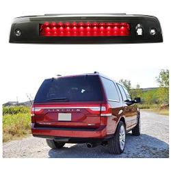 for 2003-2016 Ford Expedition Lincoln Navigator LED Bar 3rd Third Tail Brake Light Rear Lamp High Mount Stop light (Chrome Housing Smoke Lens)