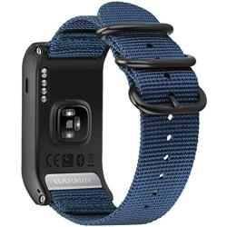 Fintie Band Compatible with Garmin VIVOACTIVE HR, Soft Nylon Sport Straps Adjustable Replacement Watch Bands with Metal Buckle Wristband Compatible Garmin Vivoactive HR Sports GPS Smart Watch, Navy