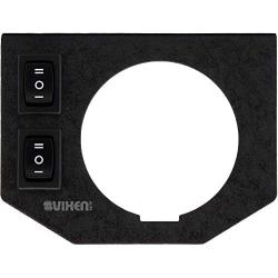 Vixen Air Single Gauge / 2 Installed Switches Metal Dash Panel for Air Ride/Suspension Black VXF1GP2R