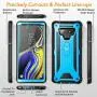 YOUMAKER Kickstand Case for Galaxy Note 9, Full Body with Built-in Screen Protector Heavy Duty Protection Shockproof Rugged Cover for Samsung Galaxy Note 9 6.4 Inch - Blue