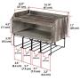 J JACKCUBE DESIGN Rustic Wood Power Tool Storage and Organizer, Drill Holder Charging Station, 4 Metal Drill Hanging Slots Racks, Wall Mount Tools Garage Storage Cabinets- MK681A (Rustic Wood)