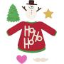 Cheery Lynn Designs Fun with Sweaters Kit Scrapbooking Die Cut Set, 8 Piece