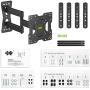 USX MOUNT Full Motion Swivel Articulating Tilt TV Wall Mount Bracket for 26-55'' LED, OLED and 4K TVs, TV Mount Fit for 32, 40, 50 TV with VESA Up to 400x400mm-Weight Capacity Up to 60lbs