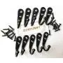 25 Pieces Wall Mounted Coat Hook Robe Hooks Cloth Hanger Coat Hanger Coat Hooks Rustic Hooks and 54 Pieces Screws for Bath Kitchen Garage Single Coat Hanger (Black Color) 25 Pieces Wall Mounted Coat Hook Robe Hooks Cloth Hanger Coat Hanger Coat Hooks Rustic Hooks and 54 Pieces Screws for Bath Kitchen Garage Single Coat Hanger (Black Color)