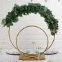 Efavormart 24'' | 16'' Gold Double Metal Hoop Wedding Centerpiece, Flower Stand