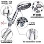High-Pressure Handheld Shower Head 6-Setting - 5-inch Handheld Rain Shower head with Hose - Powerful Shower Spray Even with Low Water Pressure in Supply Pipeline