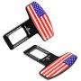 MOCHENT Seat Belt Clip Silencers - Car Seat Belt Alarm Stopper Auto Metal Seat Belt Buckle Insert Plug for All Vehicles Cars 2 Pack (USA Flag)