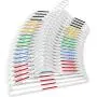 Vremi Clothes Hangers 20 Pack - Non Slip Ultra Slim Plastic Hanger Set with Secure Grip Strips and Durable Chrome Metal Hooks - Gray and Multi Color Vremi Clothes Hangers 20 Pack - Non Slip Ultra Slim Plastic Hanger Set with Secure Grip Strips and Durable Chrome Metal Hooks - Gray and Multi Color