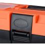 Plastic Tool Box, 14 -inch Portable Tool Box Plastic Toolbox with Removable Tool Tray and Detachable Tool Kit For Craft Storage, Household