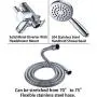 100% Metal 3-Way Dual Shower Head Combo – 8.6-Inch Rain Shower Head with 4.7'' Handheld Showerhead, 72 Inch Long Flexible Hose, Solid Brass Diverter Bracket (Polished Chrome) 100% Metal 3-Way Dual Shower Head Combo – 8.6-Inch Rain Shower Head with 4.7'' Handheld Showerhead, 72 Inch Long Flexible Hose, Solid Brass Diverter Bracket (Polished Chrome)