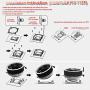 Kqiang LED CPU Fan 5 Colour 3 Pin Connector Air Cooler Heatsink Perfect Compitable with Intel LGA 1151 1150 AMD AM2+/AM3/AM3+/FM2+