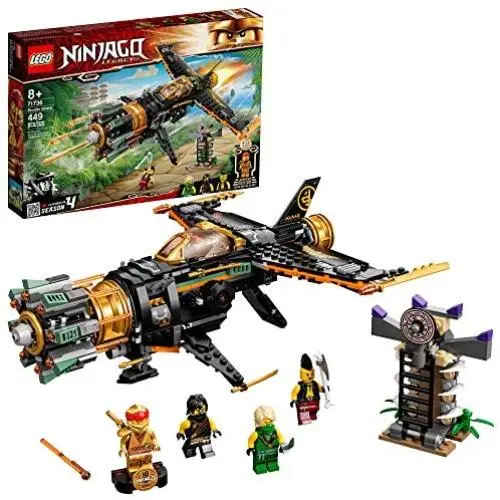 LEGO NINJAGO Legacy Boulder Blaster 71736 Airplane Toy Featuring Collectible Figurines, New 2021 (449 Pieces) LEGO NINJAGO Legacy Boulder Blaster 71736 Airplane Toy Featuring Collectible Figurines, New 2021 (449 Pieces)