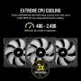 Corsair iCUE H150i RGB Pro XT, 360mm Radiator, Triple 120mm PWM Fans, Advanced RGB Lighting and Fan Control with Software, Liquid CPU Cooler