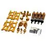 lahomia Metal Upgrade Parts Fits for Wltoys 144001 1/14 - Shock Absorbers & Front Rear Steering Arm & C Carrier - Golden lahomia Metal Upgrade Parts Fits for Wltoys 144001 1/14 - Shock Absorbers & Front Rear Steering Arm & C Carrier - Golden
