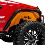 KML JK Front and Rear Inner Fender Kit 6PCS Sheet Metal Yellow with Logo Cut for 07-18 Wrangler JK