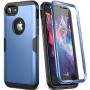 YOUMAKER Designed for iPhone 8 Case & iPhone 7 Case, Full Body Rugged with Built-in Screen Protector Heavy Duty Protection Slim Fit Shockproof Cover for Apple iPhone 8 4.7 Inch - Blue