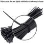 Cable Zip Ties Nylon Self Locking Wire Ties 4 inch 200 Pieces Black