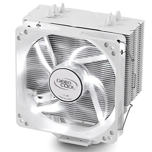 DEEPCOOL GAMMAXX 400WH CPU Air Cooler with 4 Heatpipes, 120mm PWM Fan and White LED for Intel/AMD CPU, AM4 Compatible DEEPCOOL GAMMAXX 400WH CPU Air Cooler with 4 Heatpipes, 120mm PWM Fan and White LED for Intel/AMD CPU, AM4 Compatible