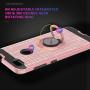ZTE Blade X Z965 Case with HD Screen Protector,Ymhxcy 360 Degree Rotating Ring & Bracket Rubber Dual Layer Shock Bumper Resistant Back Cover for ZTE Blade X Z965-ZH Rose Gold