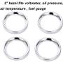 9 PCS Stereo Accent Speedometer Speaker Trim Ring Set Compatible for Harley Davidson Electra Street Glide Ultra Classic Models 1986-2013