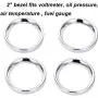 9 PCS Stereo Accent Speedometer Speaker Trim Ring Set Compatible for Harley Davidson Electra Street Glide Ultra Classic Models 1986-2013