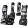 Panasonic Rugged Link2Cell Bluetooth Cordless Phone with Voice Assist, One-Touch Call Block and Answering Machine - 3 Standard Handsets + 1 Rugged Handset - KX-TGD584M2 (Black) Panasonic Rugged Link2Cell Bluetooth Cordless Phone with Voice Assist, One-Touch Call Block and Answering Machine - 3 Standard Handsets + 1 Rugged Handset - KX-TGD584M2 (Black)