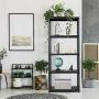 Giantex 2 Pieces 5-Tier Ventilated Shelving Storage Rack, Free Standing Multi-Use Shelf Unit, No Tools Required, 28“L X 15”W X 67“H