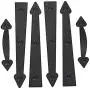 AntiqueSmith Magnetic Decorative Garage Door Curb Appeal Faux Hinges Handles Hardware Kit Color Black AntiqueSmith Magnetic Decorative Garage Door Curb Appeal Faux Hinges Handles Hardware Kit Color Black