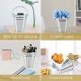 June Fox Mini Metal Buckets, 12-Pack Tin Bucket with Handle for Buffet Party Supplies, Flower Vases, Wedding Supplies, and Table Decoration