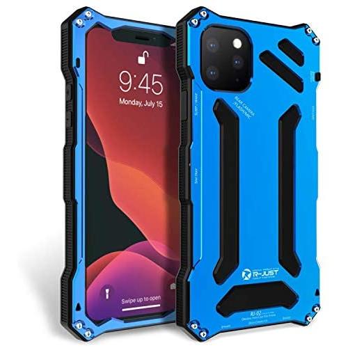 Bpowe iPhone 11 Case,Gundam Aluminum Metal Premium Protection Hard Shockproof Military Bumper Heavy Duty Sturdy Protective Cover Case for iPhone 11 (Blue, iPhone 11 6.1'')