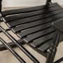 B&Z KD-22B Black Wood Rocking Chairs Adult Patio Carved Vintage Outdoor Indoor