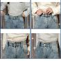 12 Sets Button Pins for Jeans, No Sew Pants Button Pins Detachable Instant Replacement Jean Button Pins for Pants Siliver