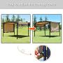 Tangkula 12 x 9 Pergola Gazebo Canopy Outdoor Patio Garden Steel Frame Sun Shelter with Retractable Canopy Shades
