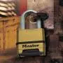 Master Lock M175XDLF Heavy Duty Outdoor Combination Lock, 1-1/2 In. Shackle, Brass Finish