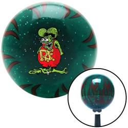 American Shifter 327583 Rat Fink Green Flame Metal Flake Shift Knob with M16 x 1.5 Insert