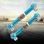 T best RC Steering Linkage Rod, 2Pcs Metal Front Rear Steering Linkage Rods for HPI RS4 Sport 3 1/10 Upgrade Accessories(Blue)