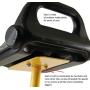 Childrensneeds.com Sand Digger Toy Backhoe for Snow, Sand, Beach, Dirt, A Durable Metal Outdoor Ride-on Excavator Toy for Ages 3 and Up (Yellow)