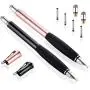 MEKO (2nd Generation) [2 in 1 Precision Series] Disc Stylus Pen for iPhone, iPad Pro/Mini/Air, Samsung Galaxy and All Touch Screen Devices Bundle with 6 Replacement Tips,Pack of 2(Black/Rose Gold)