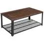 VASAGLE Coffee Table with Steel Frame and Mesh Storage Shelf, 41. 8 x 23. 7 x 17. 7 inches, Rustic Dark Brown VASAGLE Coffee Table with Steel Frame and Mesh Storage Shelf, 41. 8 x 23. 7 x 17. 7 inches, Rustic Dark Brown