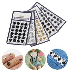 RUIYELE 120Pcs 5mm Mixed Color Mini Round Button Buckle Metal Snap Buttons Clip Press Stud Fasteners Press Button Craft Sewing Parts for DIY Doll Toy Clothes Sewing Accessories(6colors)