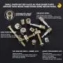 Hilitchi 125 Pcs 3 in 1 Furniture Cam Fittings Dowels Pre-Inserted Nuts and Zinc Plated Hex Drive Socket Cap Furniture Barrel Nuts Assortment Kit for Furniture Cabinet Connecting
