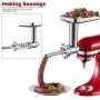 Metal Food Grinder Attachment for KitchenAid Stand Mixer Included 3 Sausage Stuffer Tubes Accessory, Upgrade Design with High Performance Metal Food Grinder Attachment for KitchenAid Stand Mixer Included 3 Sausage Stuffer Tubes Accessory, Upgrade Design with High Performance