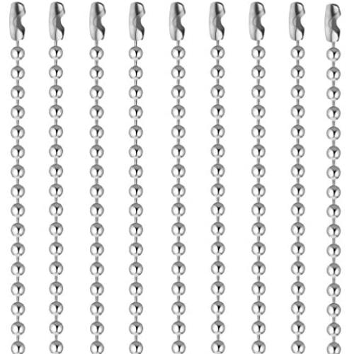 Pistha 20 Pieces Stainless Steel Bead Chain 30 Inches Ball Chain Necklaces