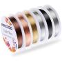 Paxcoo 6 Pack Jewelry Beading Wire for Jewelry Making Supplies and Craft (24 Gauge)