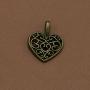 AKOAK 30 Pieces Antique Bronze Alloy Metal Heart Shape Hollow Charms Pendants for Jewelry Making DIY Bracelet Necklace
