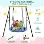 SURPCOS Swing Frame, New Upgraded A-Frame Swing Stand with Ground Nail, Heavy Duty Metal Swing Frame, Fits for Most Swings & Yoga Swing, Anti-Rust and Good Stability, 72'' Height 36'' Length