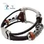 Smatiful Sparkling Leatherbands with Box Case for Men, Adjustable Cuff Accessories Smart Watch Sport Wrist Band for Apple Watch 38mm & 40mm , Brown,Special Edition