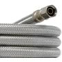 Braided Stainless Steel Ice Maker Water Supply Hose - 10 Ft - Universal 1/4'' Connectors from Kelaro