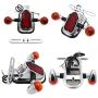 HTTMT- Motorcycle Chrome Amber Metal Tombstone Brake Tail W/Light Signal Compatiable With Big Twin Motorcycle Bike [P/N: XH3118B-A-01-CD+AMBER]